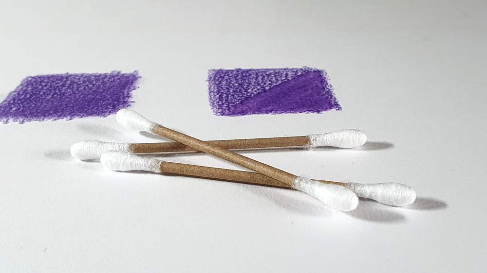 cotton swabs or q-tips  - Blending tools for colored pencils
