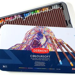 box of derwent coloursoft colored pencils