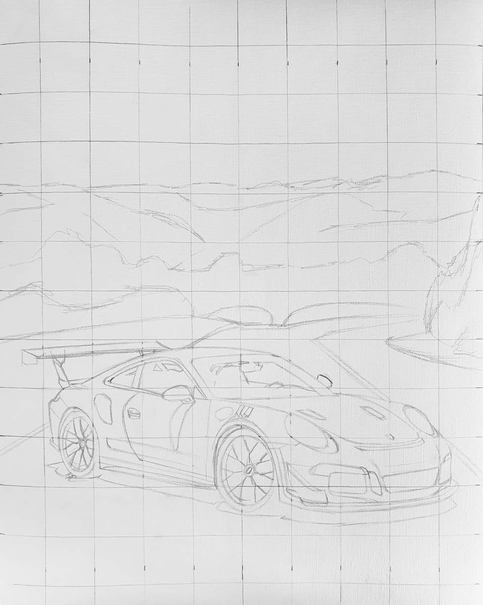 how to draw using the grid method