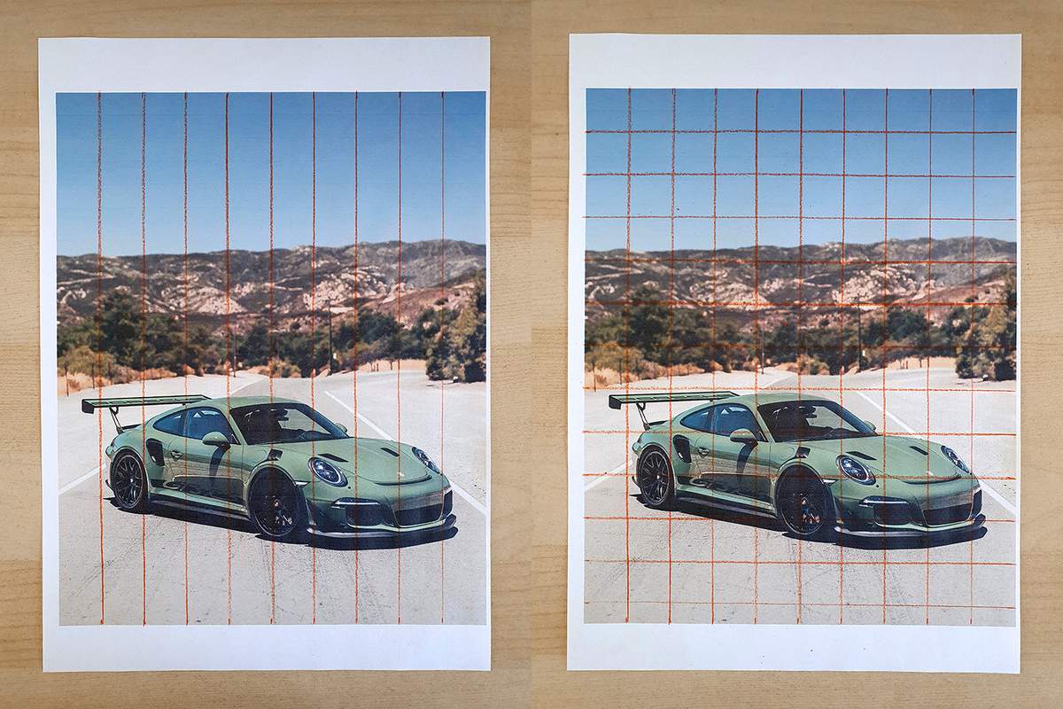 sketching with a grid