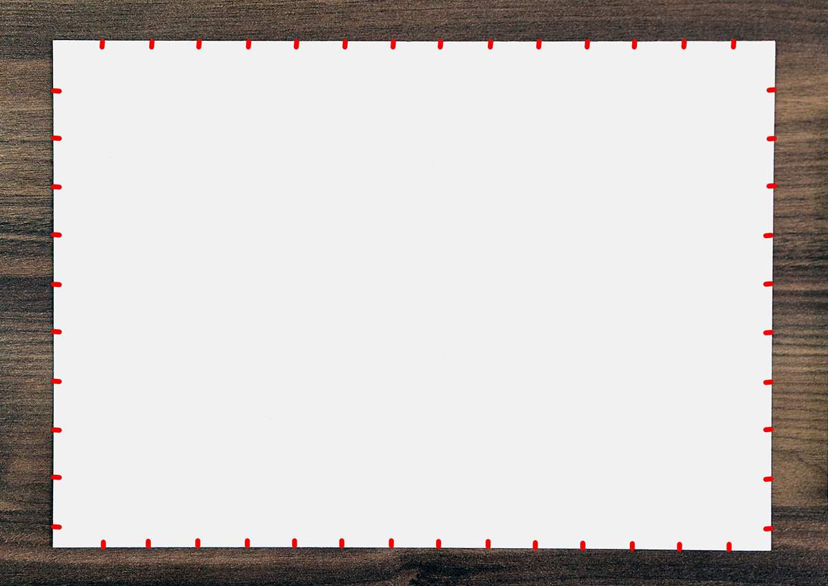 Step 1 of how to draw a grid on your paper
