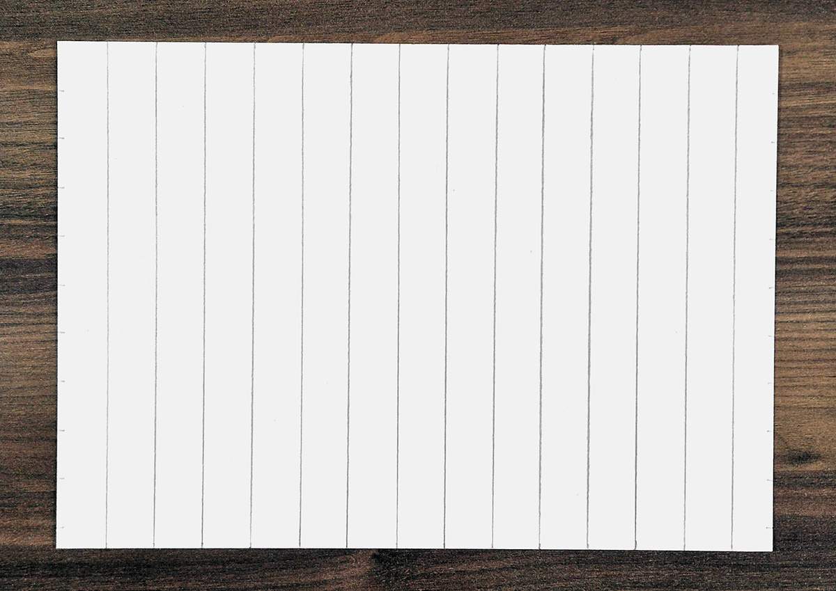 Step 2 of how to draw a grid on your paper