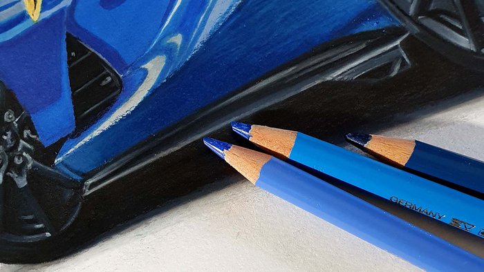 photo of mildly sharp colored pencils - car drawing tips