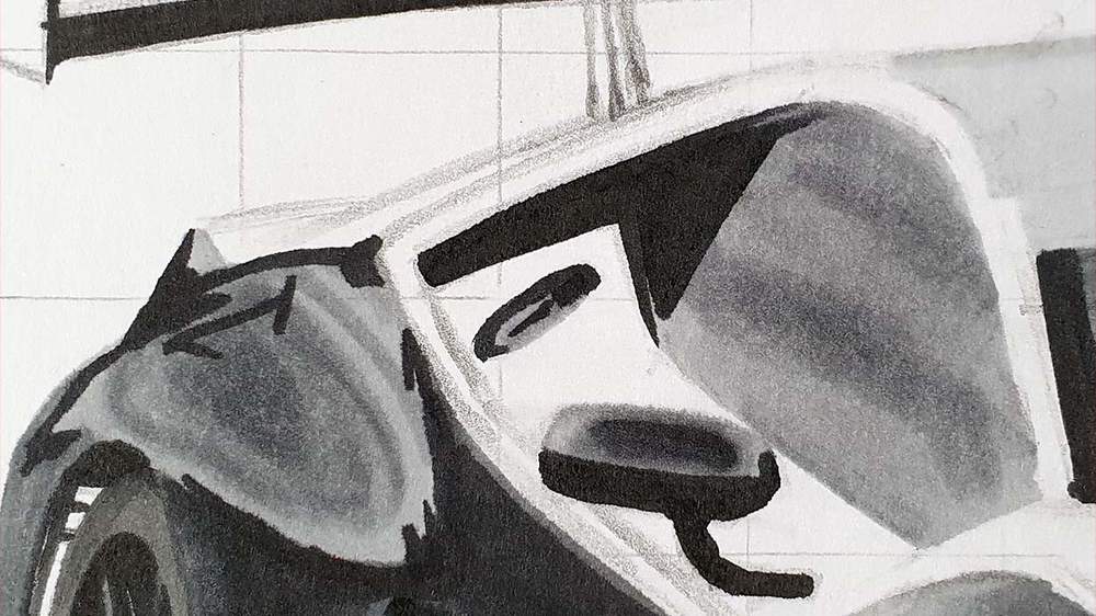 how to draw a lamborghini race car