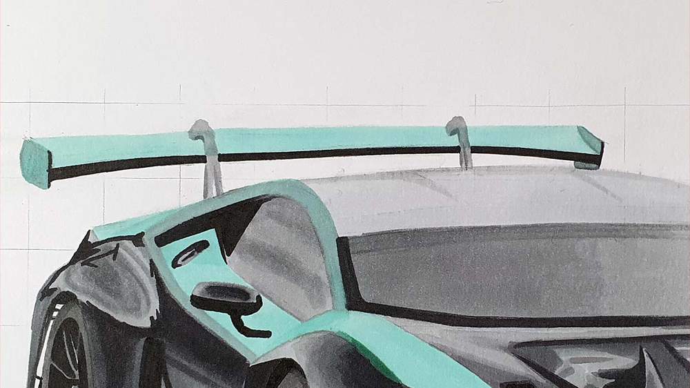 how to draw a lamborghini race car