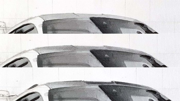 How to draw a Porsche front view