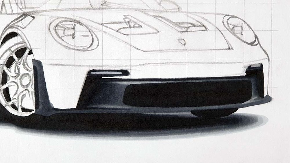 Alcohol marker car illustration