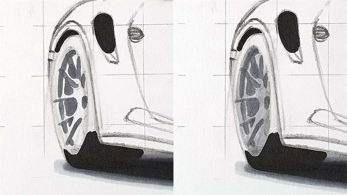 Step-by-step Porsche drawing guide