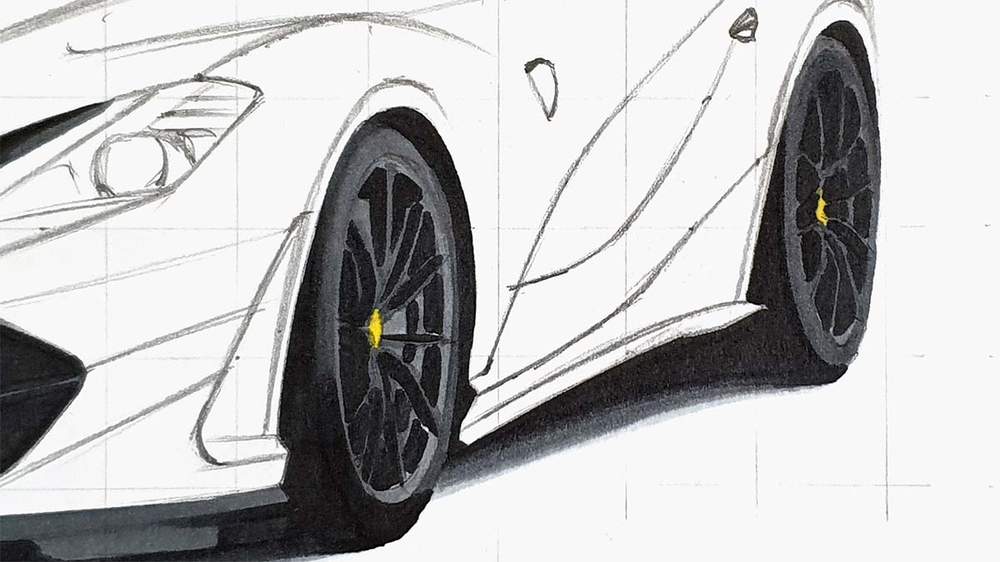 how to draw a ferrari 812 superfast
