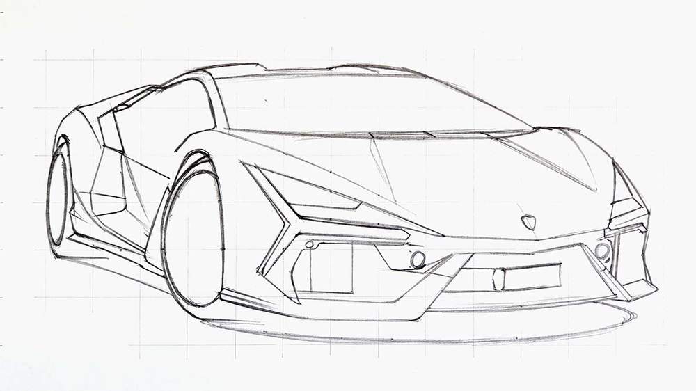 how to draw a lamborghini revuelto