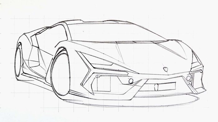 how to draw a lamborghini revuelto