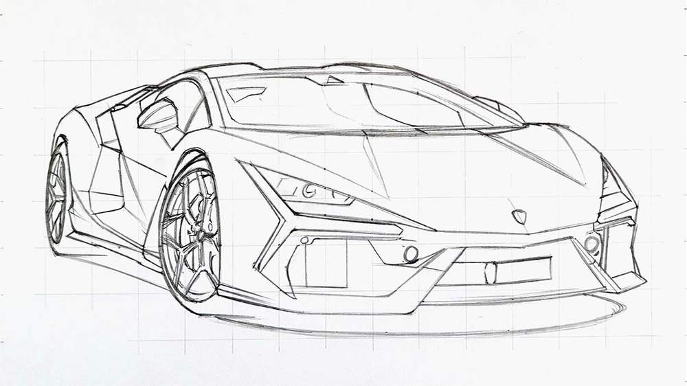 lamborghini revuelto sketch