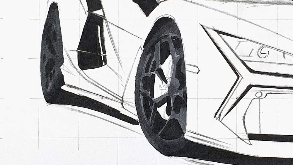 how to draw a lamborghini revuelto