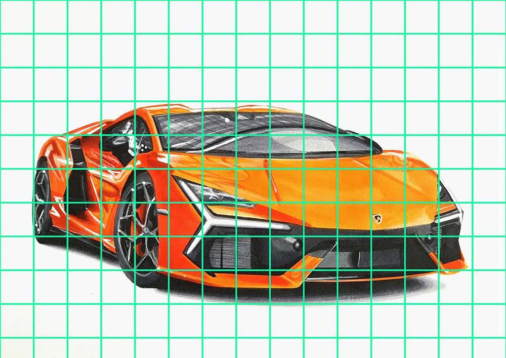 how to draw a lamborghini revuelto