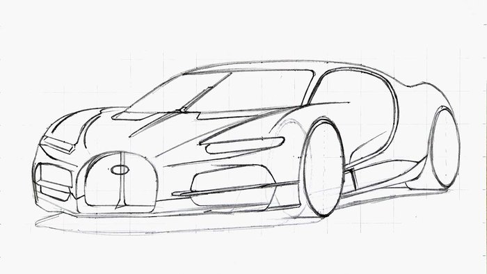 how to draw a bugatti tourbillon step by step