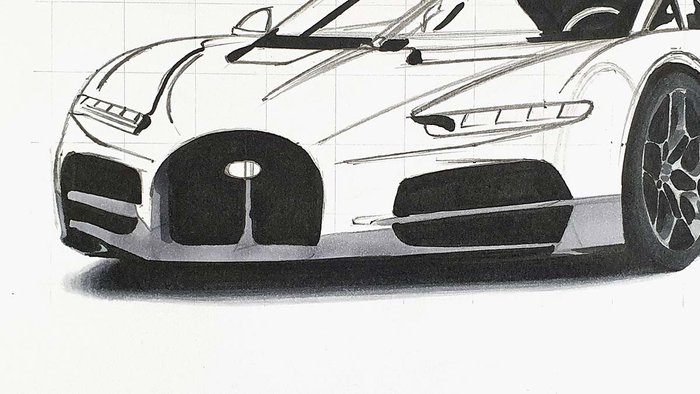 how to draw a bugatti tourbillon step by step