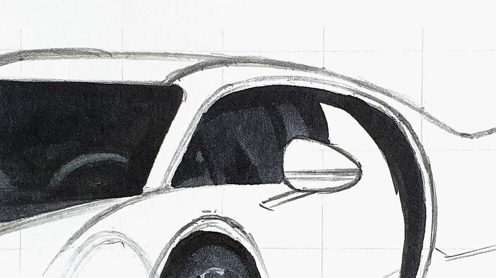 how to draw a bugatti tourbillon step by step