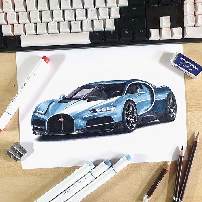 Bugatti Tourbillon Drawing