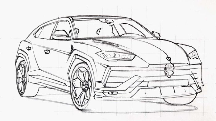 How to sketch a Lamborghini Urus