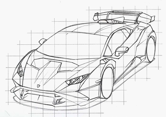 how to sketch a lamborghini sto