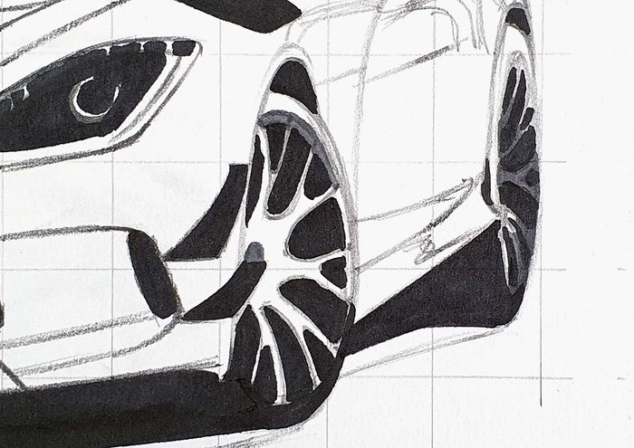 How to Draw a Dodge Viper ACR - Simple & Exact Step-by-Step Tutorial