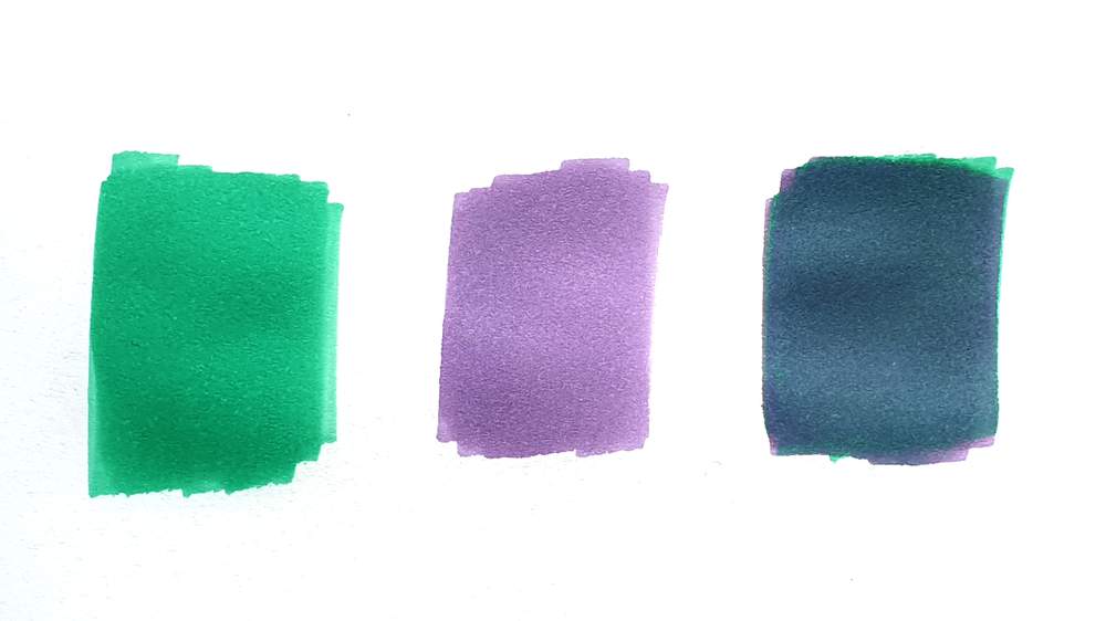 Mixing alcohol mmarkers results in new colors