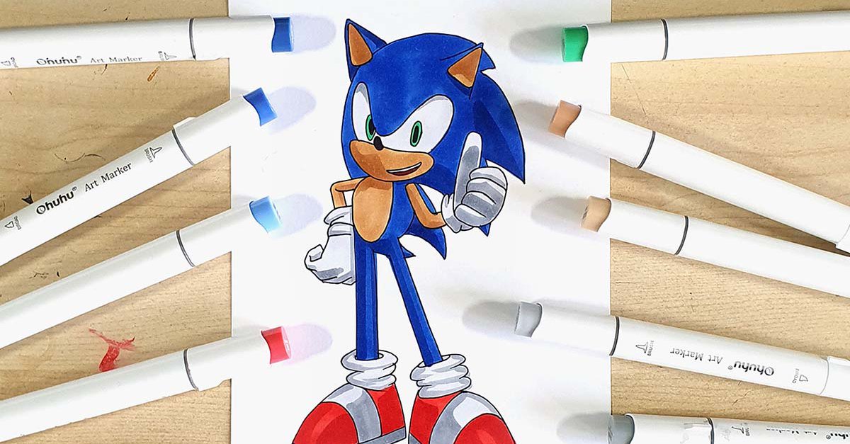 Draw Sonic The Hedgehog Step By Step
