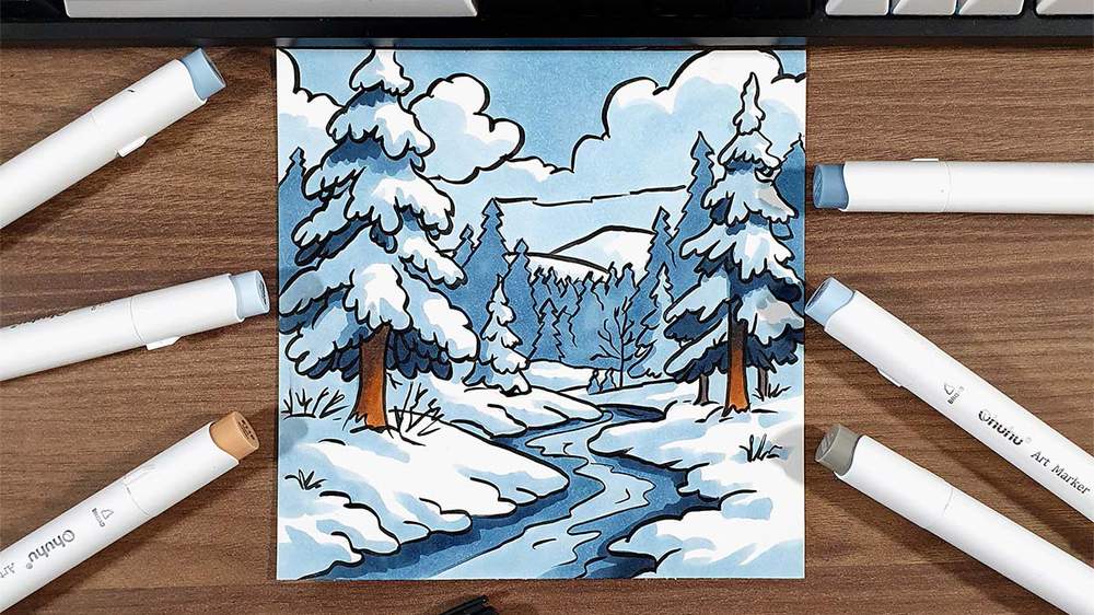 Step By Step Drawing A Landscape