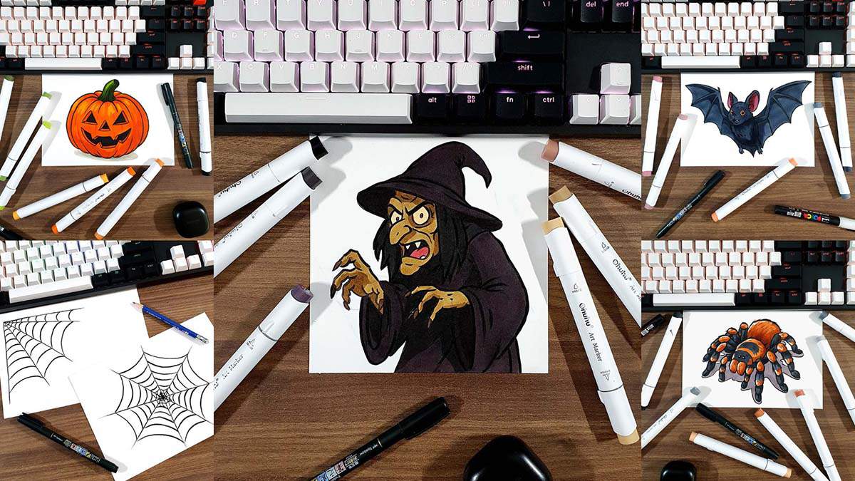 easy halloween drawing ideas