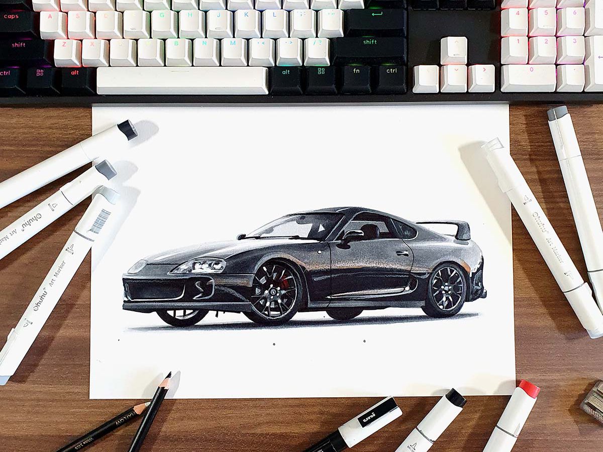 Toyota Supra Drawing Toyota Supra Car Drawings Supra