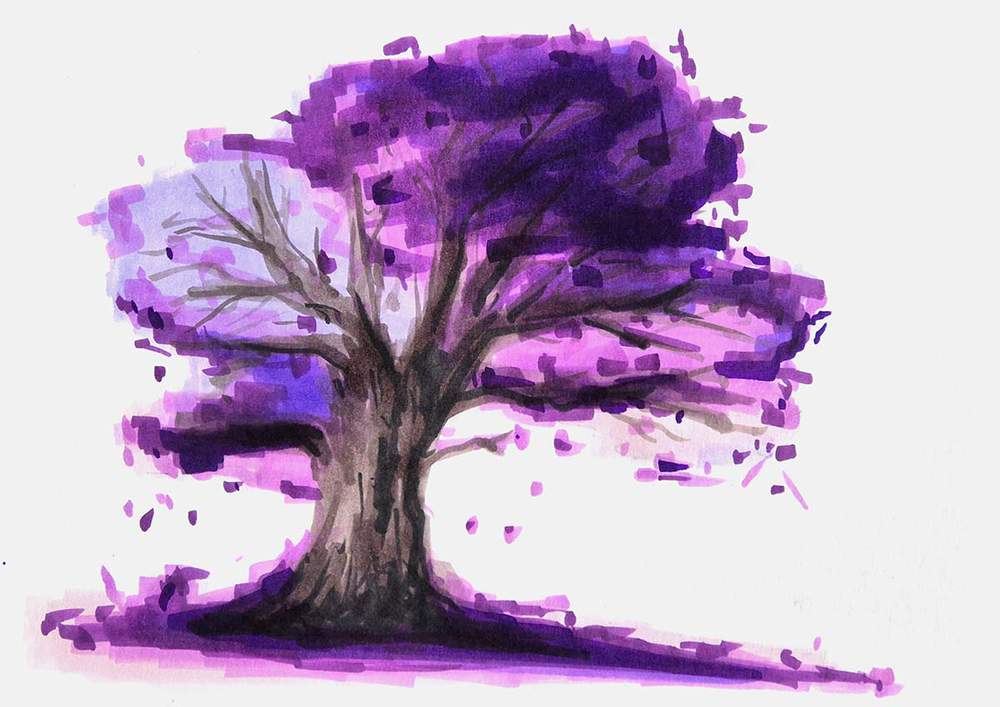 marker tree drawing inspiration