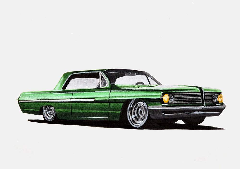 How to Draw a Lowrider in 14 Clear Steps - Realistic & Easy Step by ...