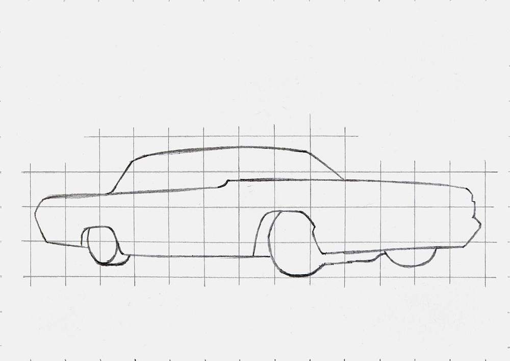 How to Draw a Lowrider in 14 Clear Steps - Realistic & Easy Step by ...