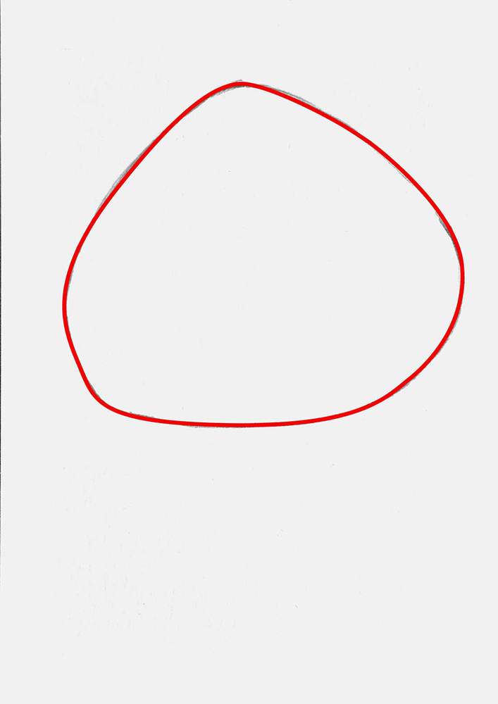 Sketch a blob shape for the canopy of the fall tree