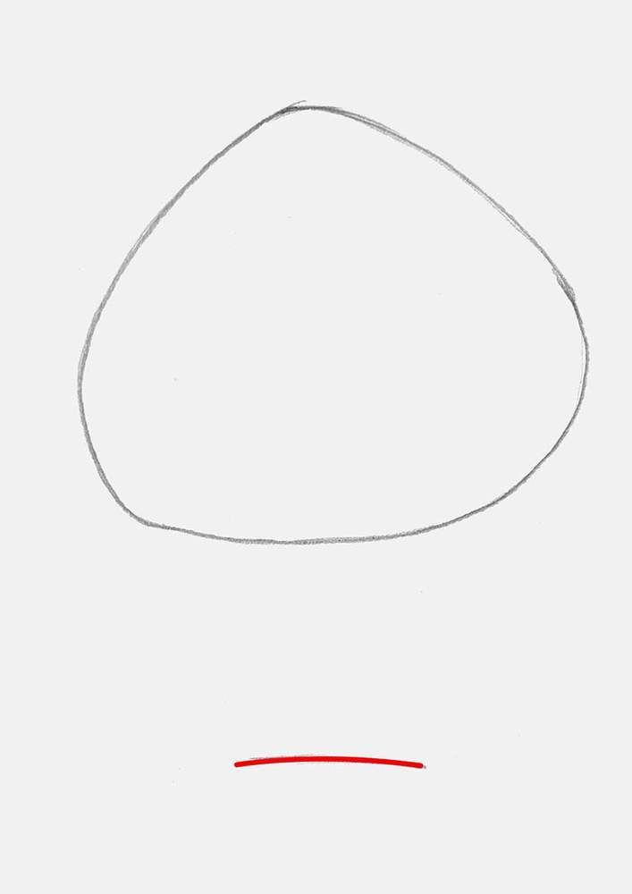 Add a line at the bottom of you paper to mark the base of the tree trunk