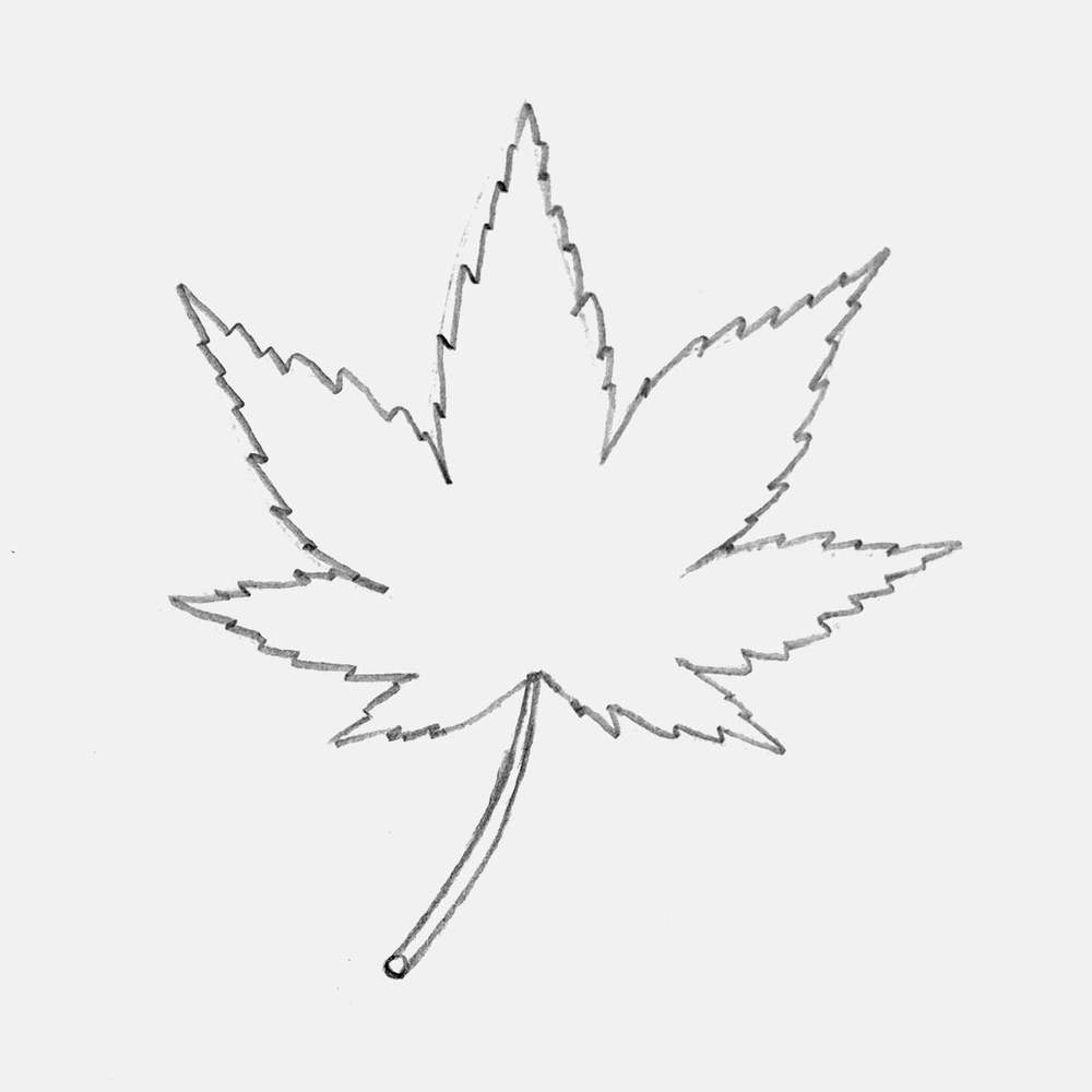 Serrate the outer edge of the blade to give it its classic maple leaf look.