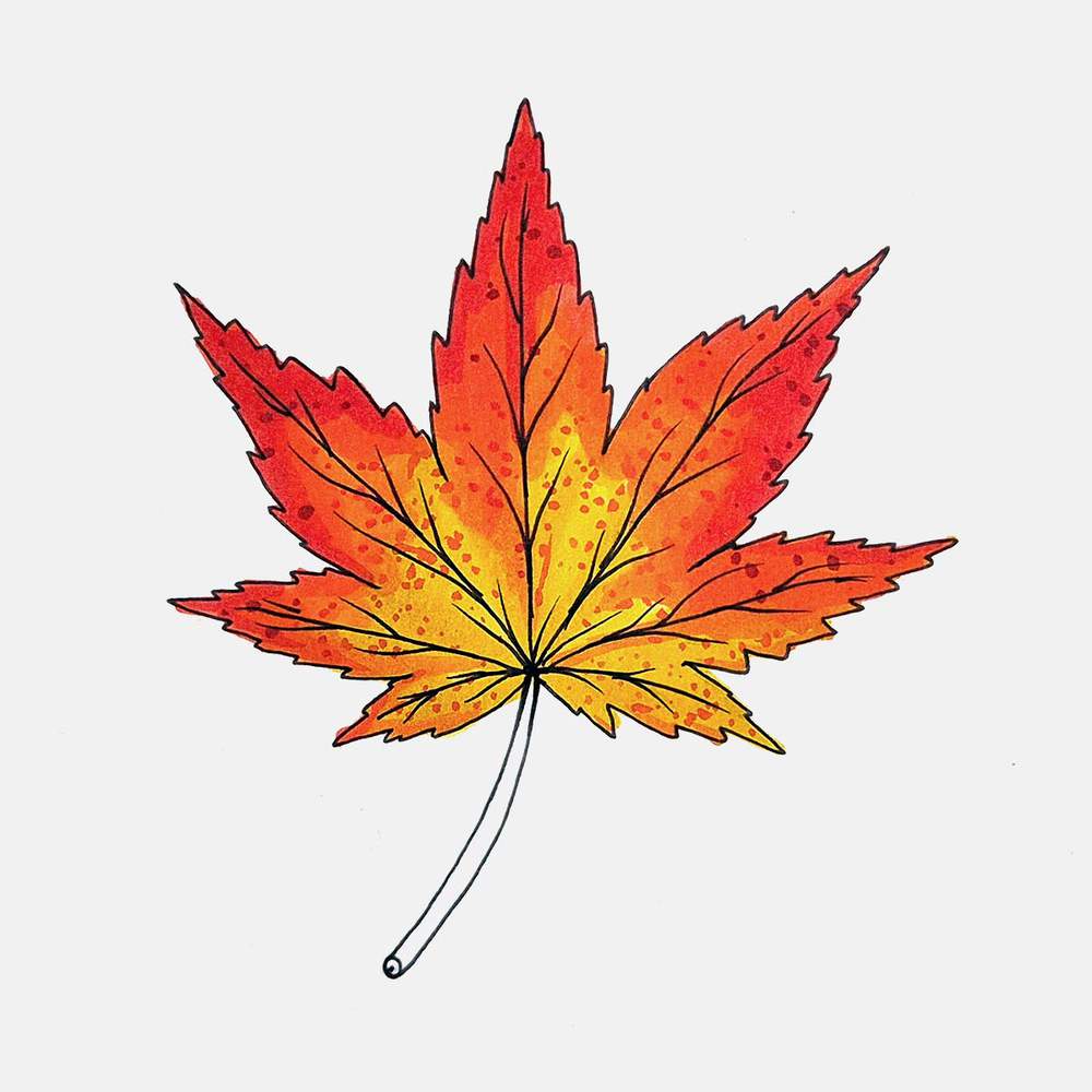 Add dots to the leaf to create some texture.