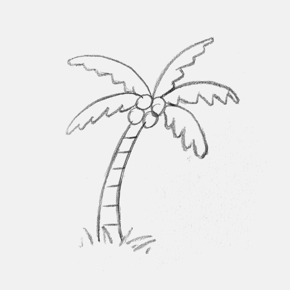 easy palm tree drawing