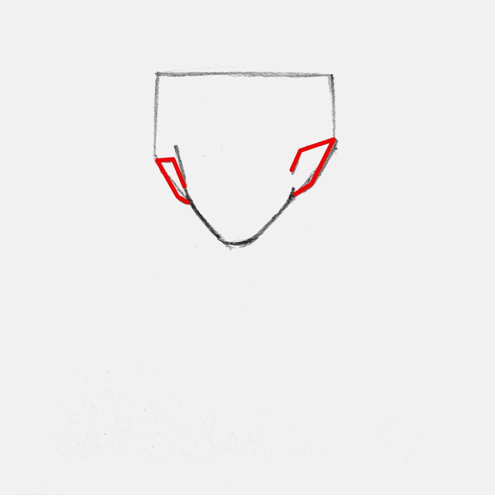 Add 2 pointy vampire ears
