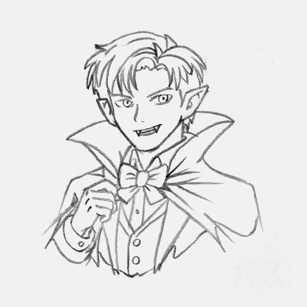 easy vampire sketch