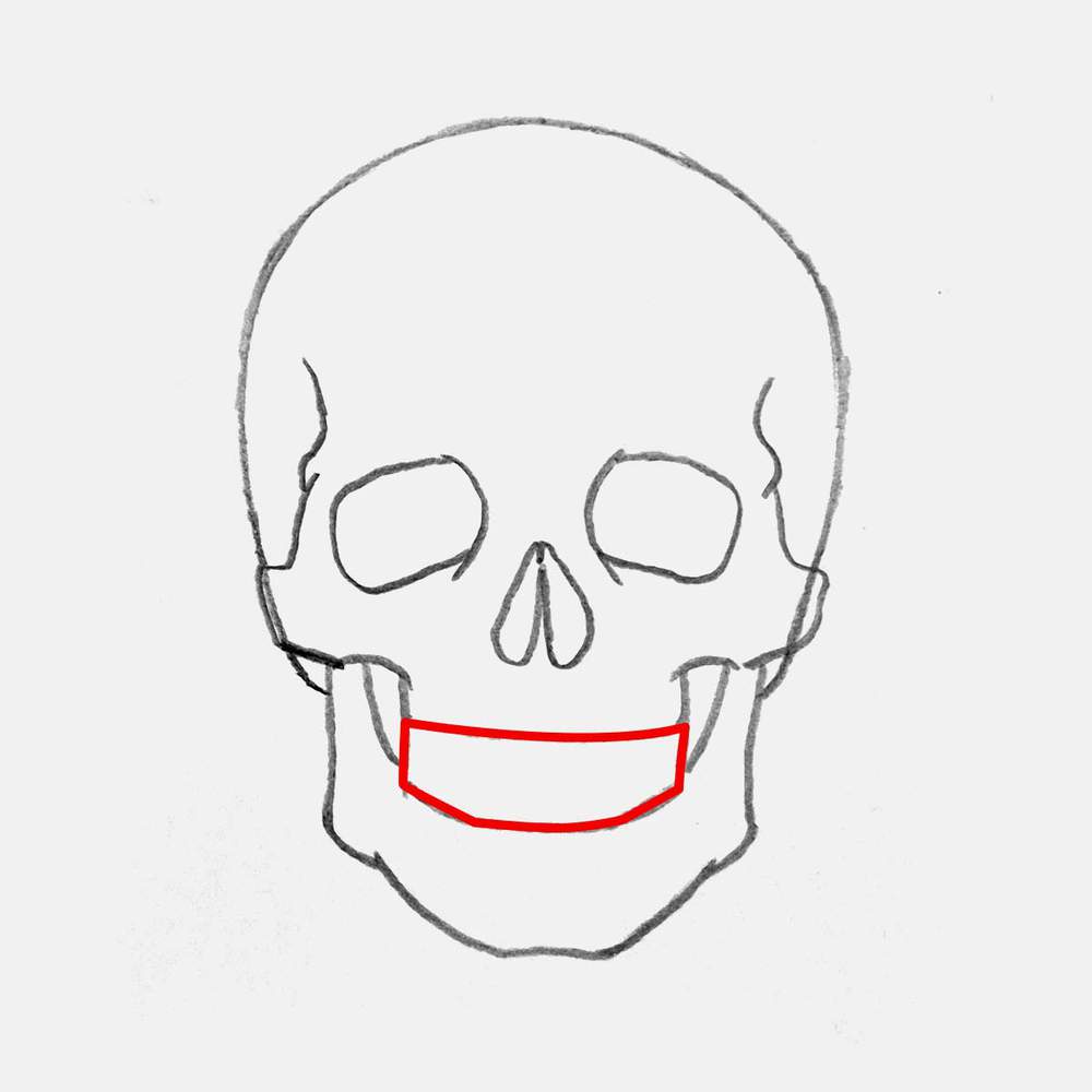 To make sketching the teeth a lot easier, sketch a box shape around where they will be.