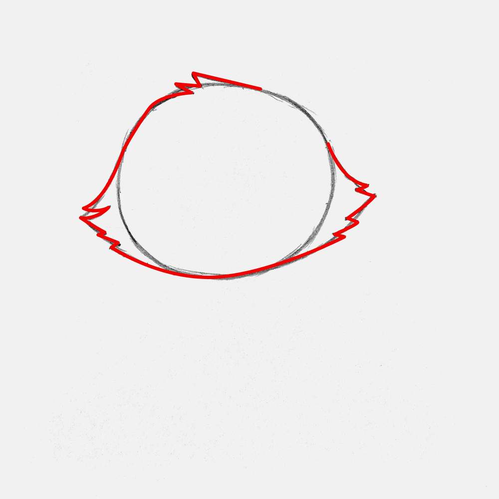 Add some jagged fur strand on the edge of the outline of the head and cheeks
