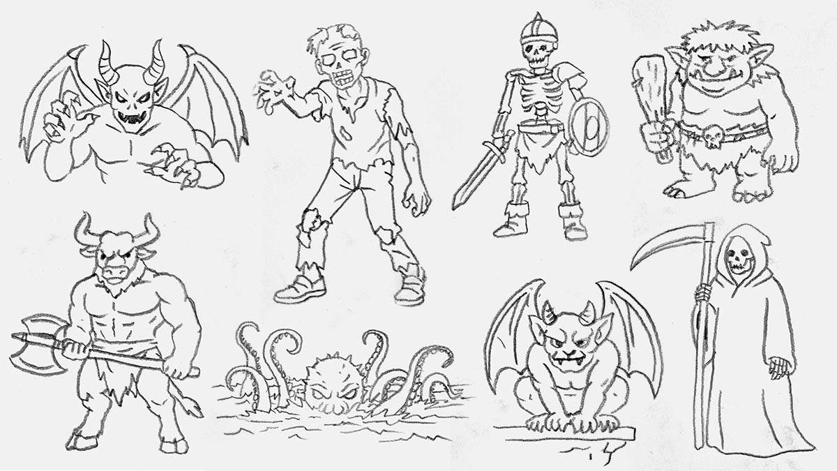 27 easy monster drawing ideas: cool, scary, and cute