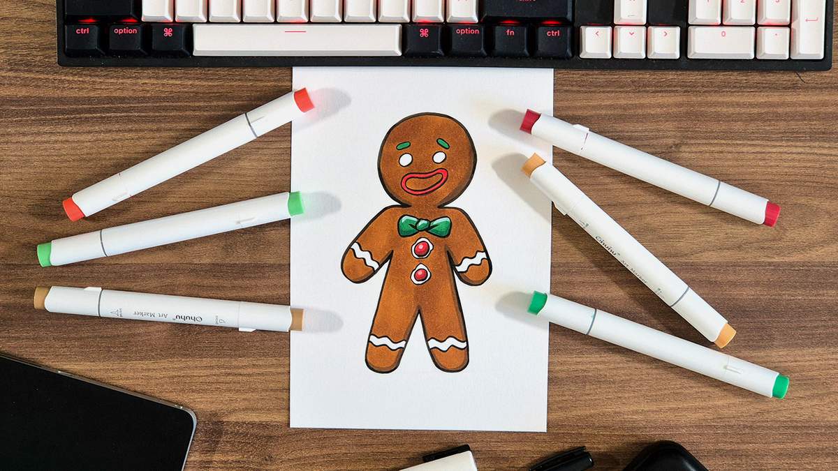 how to draw a gingerbread man easy step by step guide