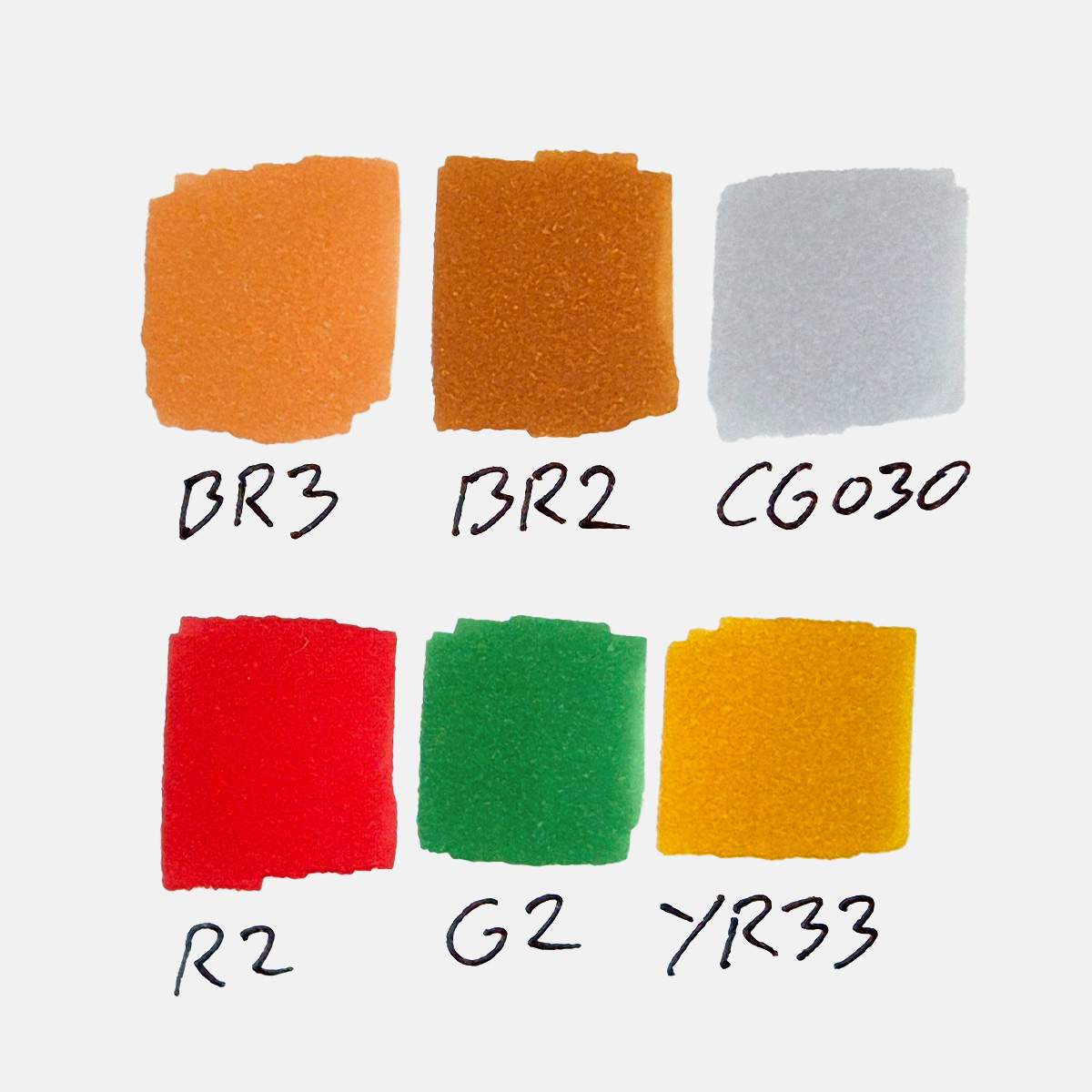 color swatches of the colors I used in this gingerbread house drawing