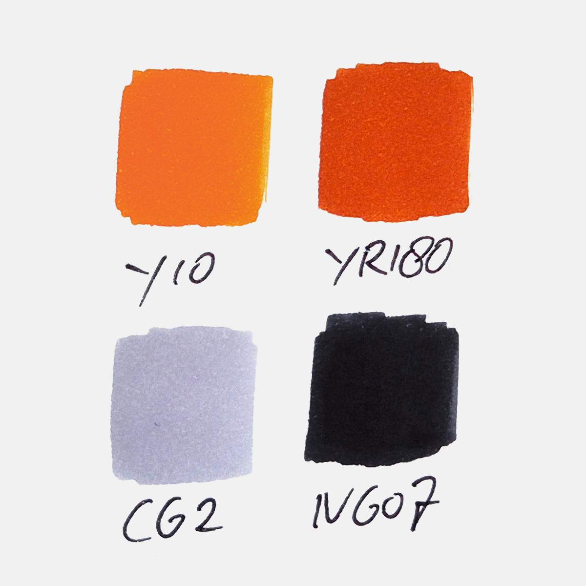 color swatches of the four ohuhu honolulu colors I used to color this penguin drawing