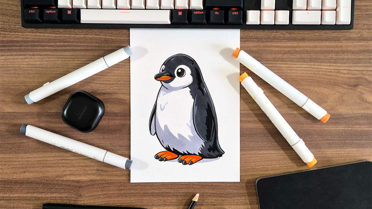 learn how to draw a penguin step by step with this drawing tutorial