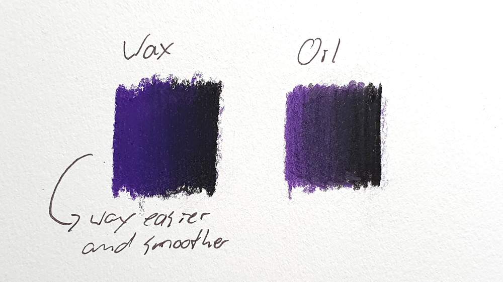 Blending oil vs. wax pencils