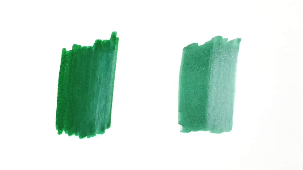 Blending alcohol vs. water markers