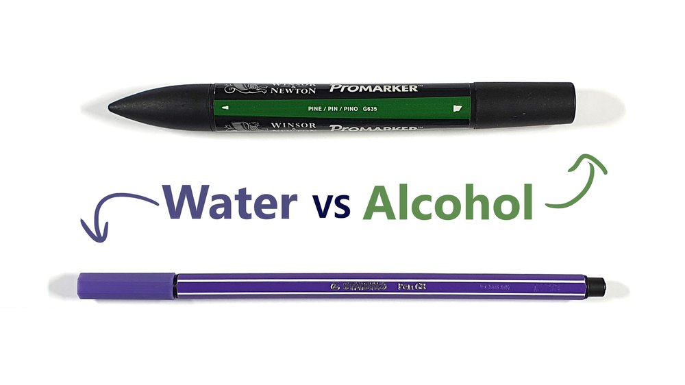 Alcohol markers vs. water-based markers